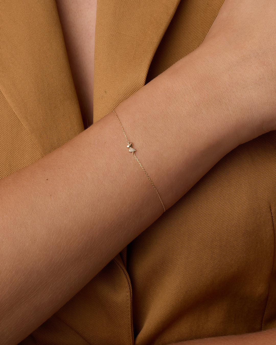 Diamond Bond Butterfly Bracelet