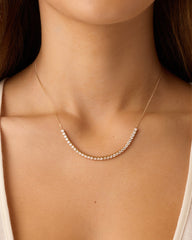Lab Grown Diamond Tennis Row Necklace