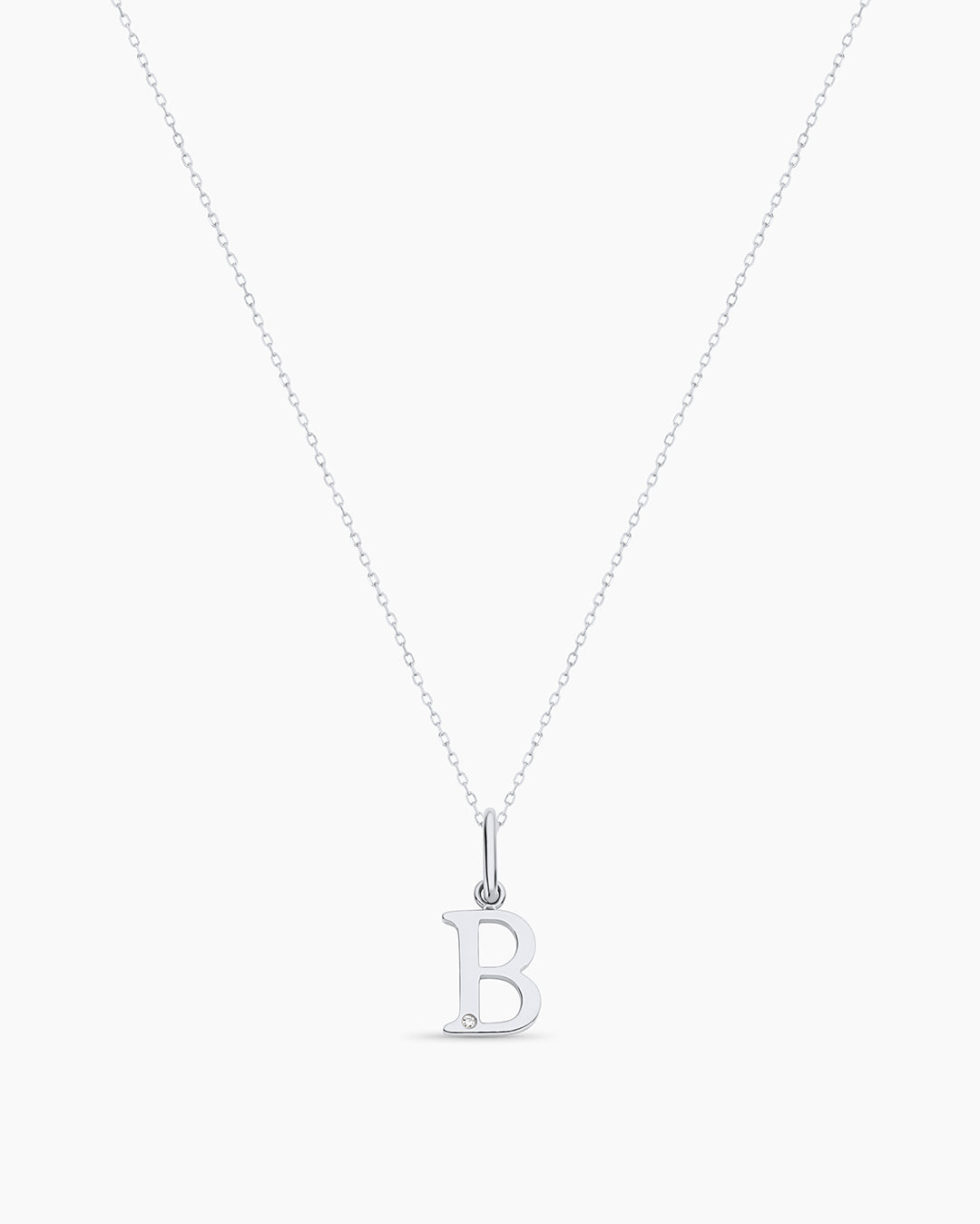 Diamond Vintage Alphabet Charm Necklace