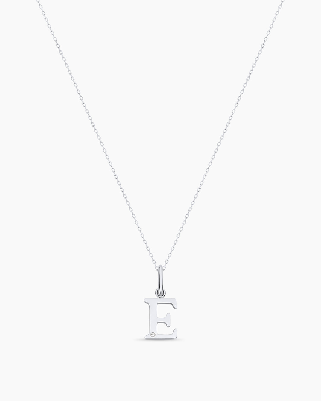 Diamond Vintage Alphabet Charm Necklace