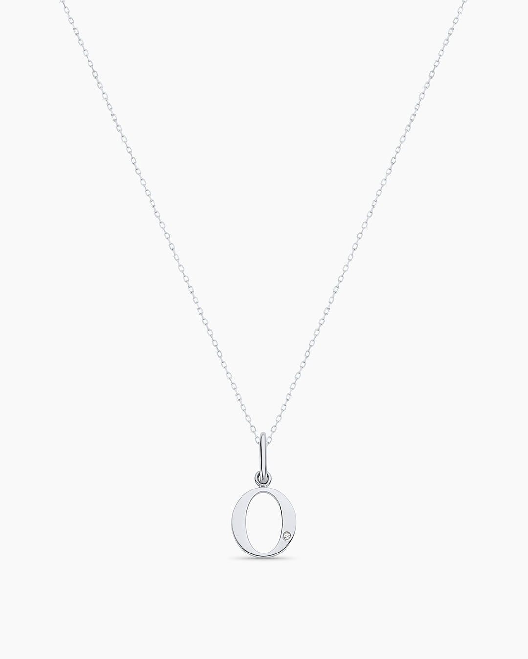 Diamond Vintage Alphabet Charm Necklace