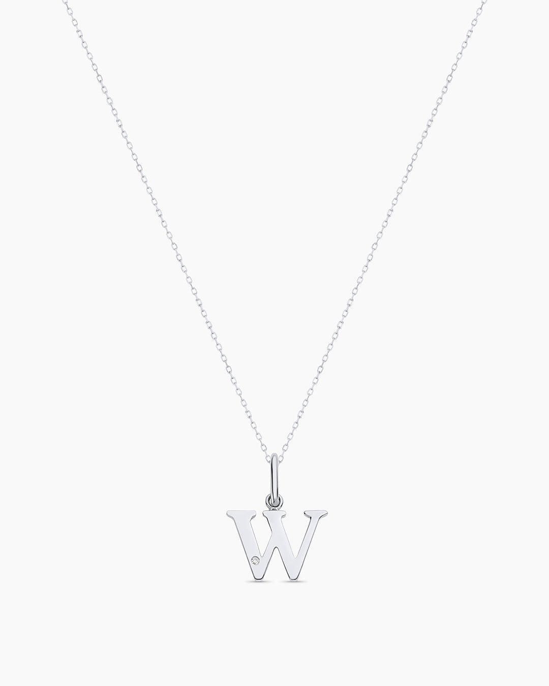 Diamond Vintage Alphabet Charm Necklace