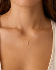 Lab Grown Diamond Halo Charm Necklace