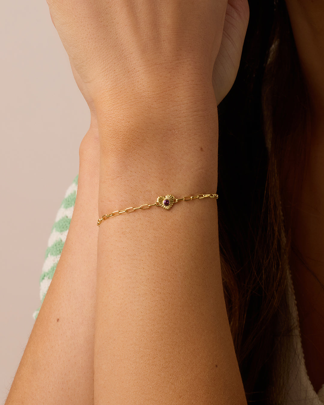 Birthstone Heart Bracelet