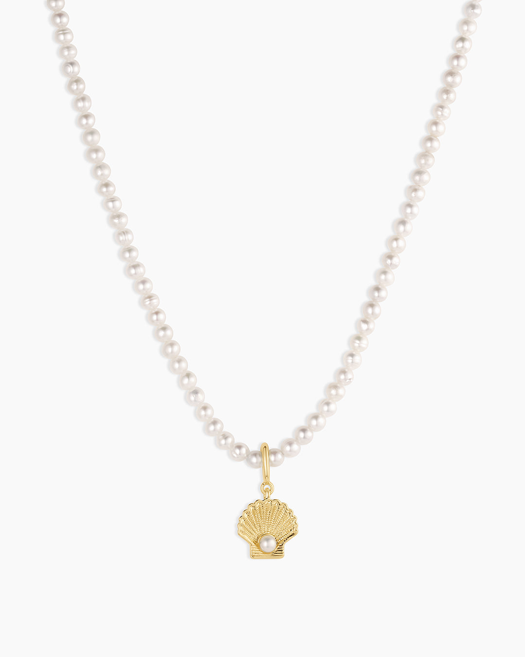 Shell Pearl Charm Necklace