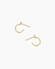 White Sapphire Bali Stud Huggies