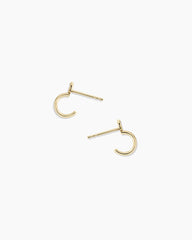 Diamond Heart Stud Huggies