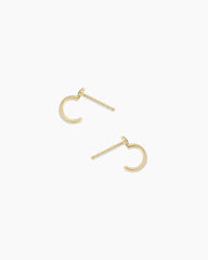 Diamond and Blue Sapphire Evil Eye Stud Huggies