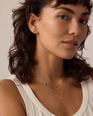 Diamond and Blue Sapphire Evil Eye Stud Huggies