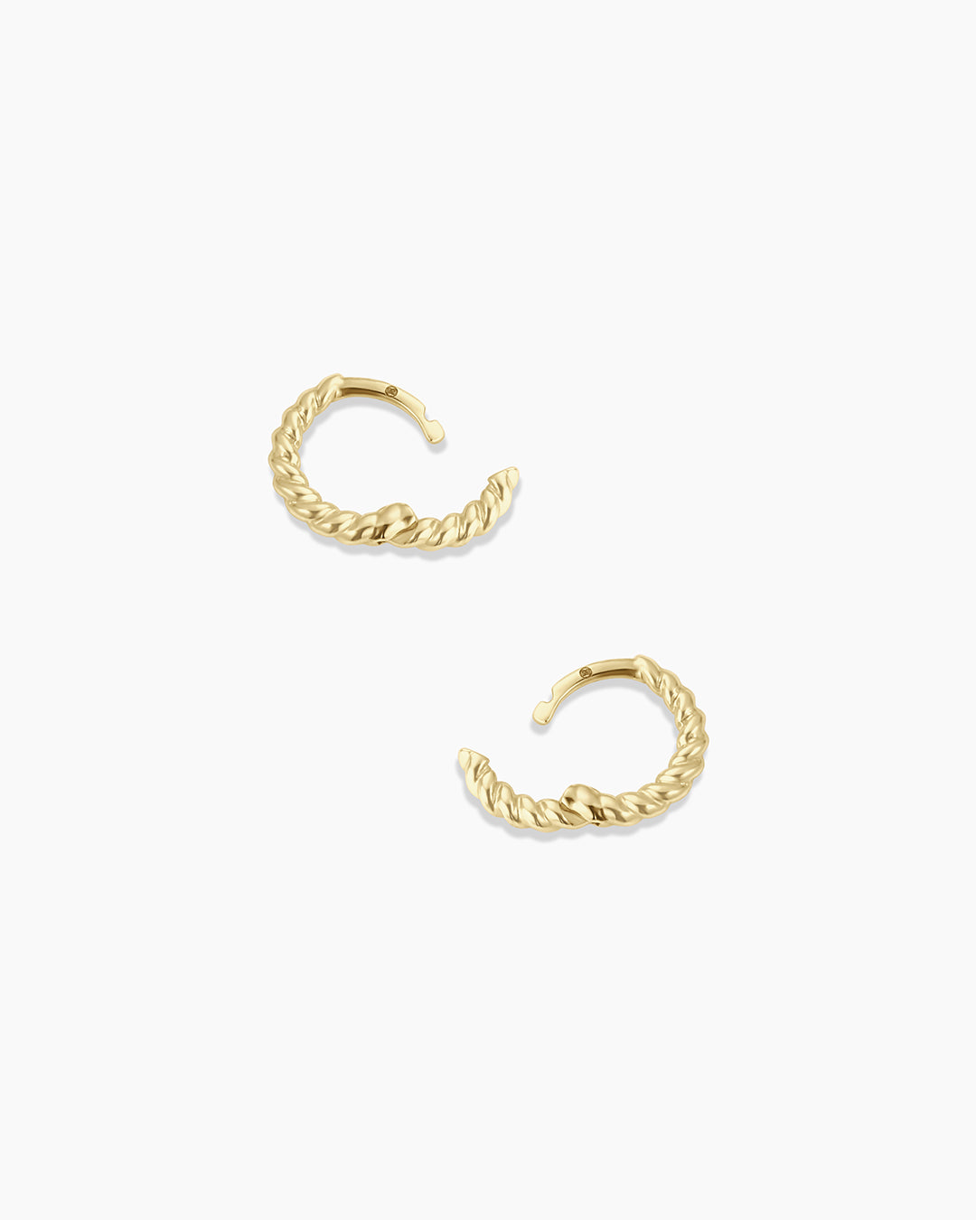 14k Gold Crew Huggies 8mm