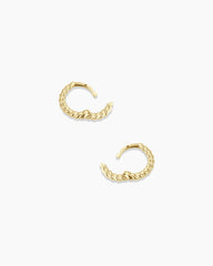 14k Gold Crew Huggies 8mm