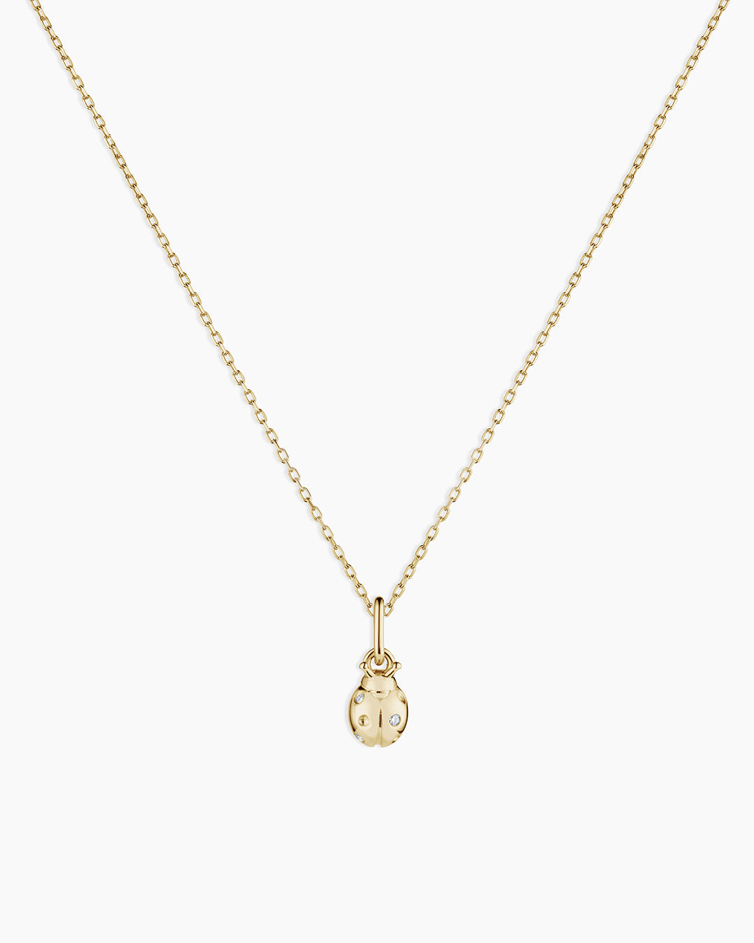 Diamond Ladybug Charm Necklace