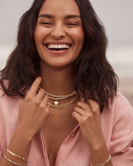 Vintage Heart Alphabet Charm Necklace