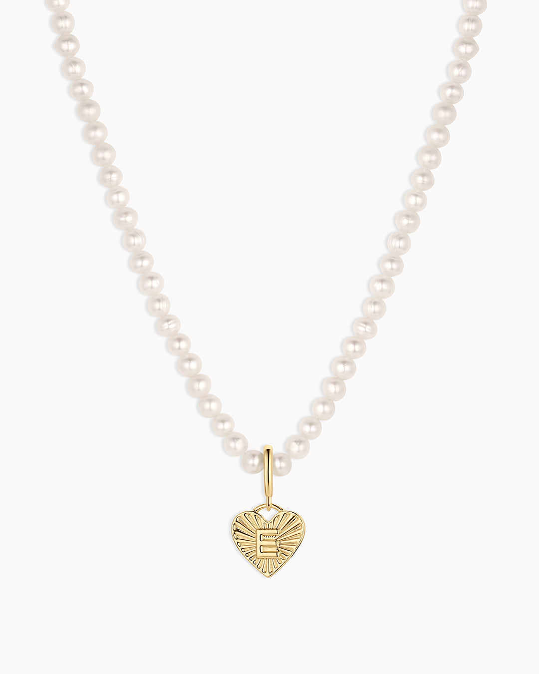 Vintage Heart Alphabet Charm Necklace