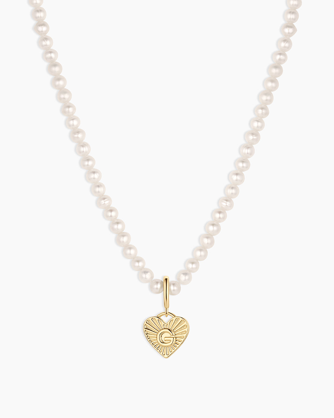 Vintage Heart Alphabet Charm Necklace