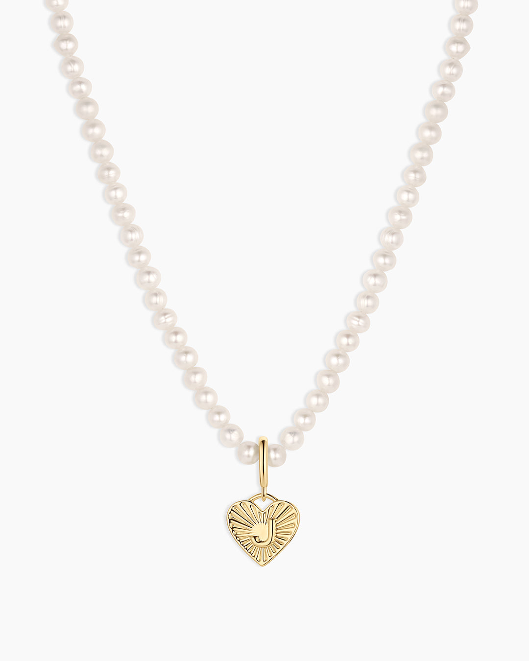 Vintage Heart Alphabet Charm Necklace