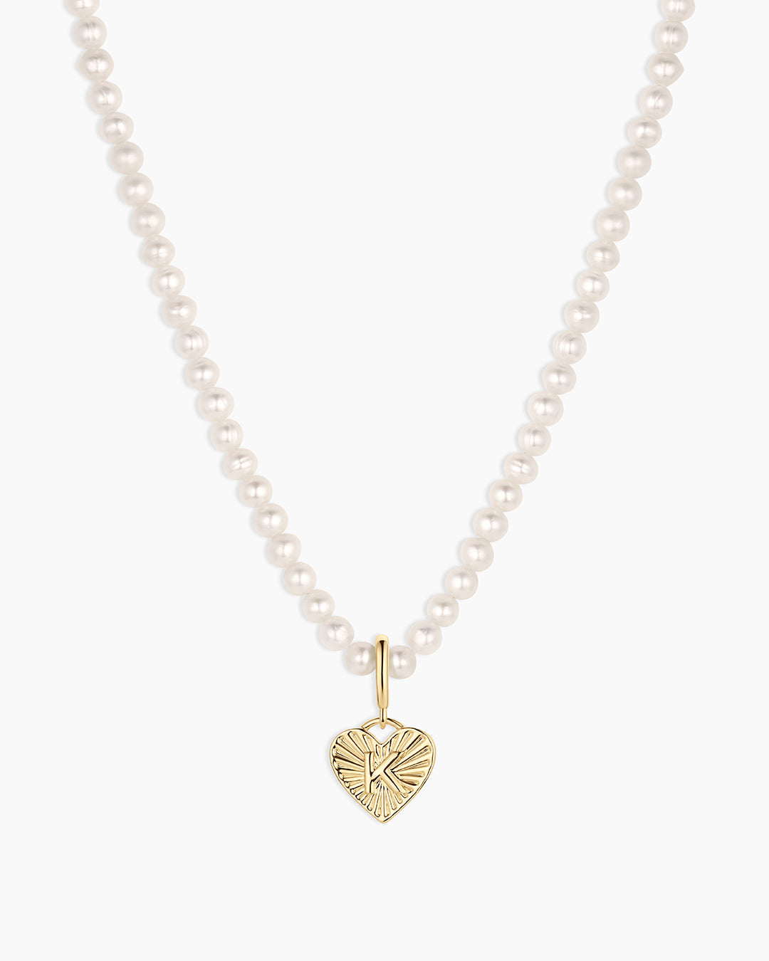 Vintage Heart Alphabet Charm Necklace