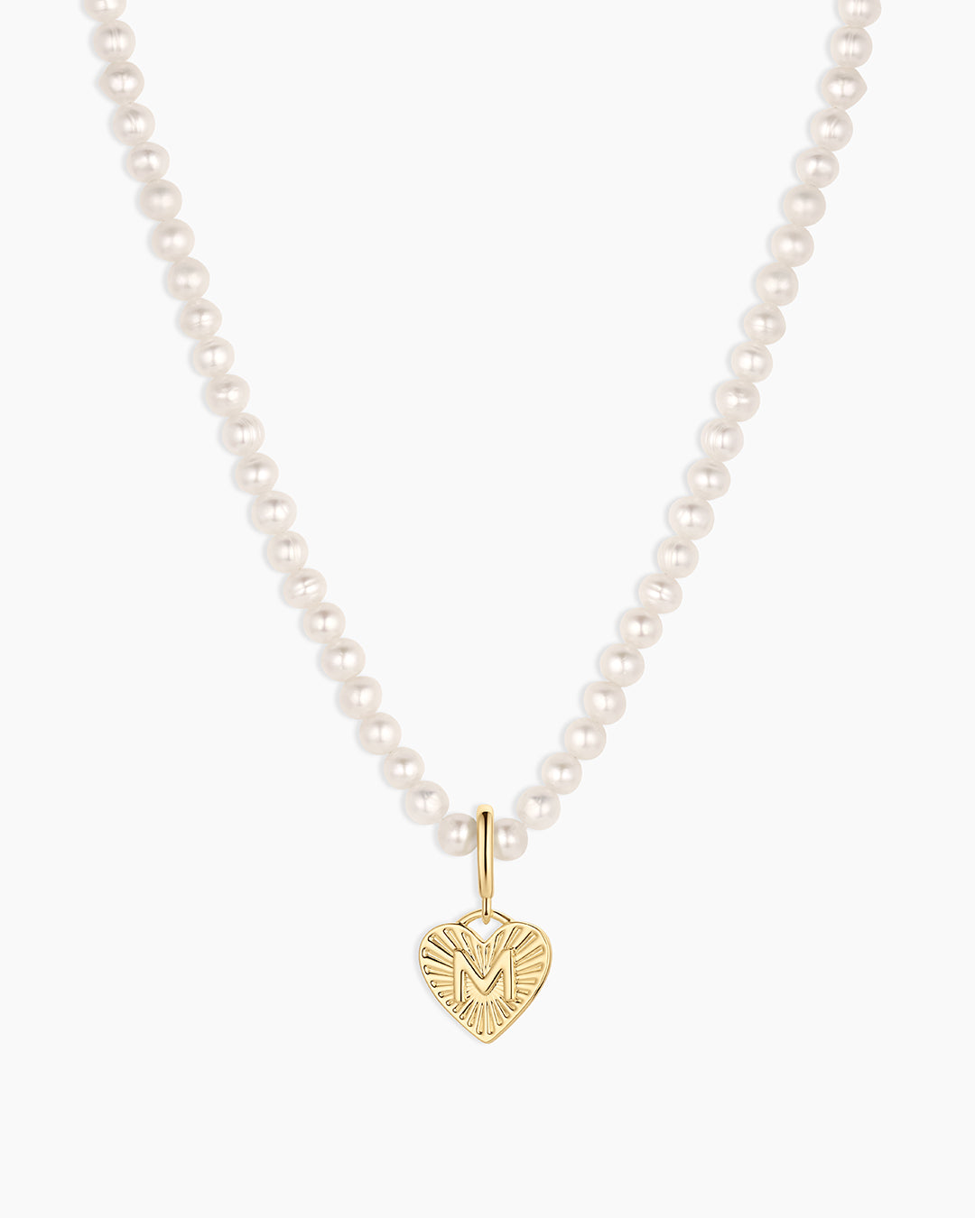 Vintage Heart Alphabet Charm Necklace