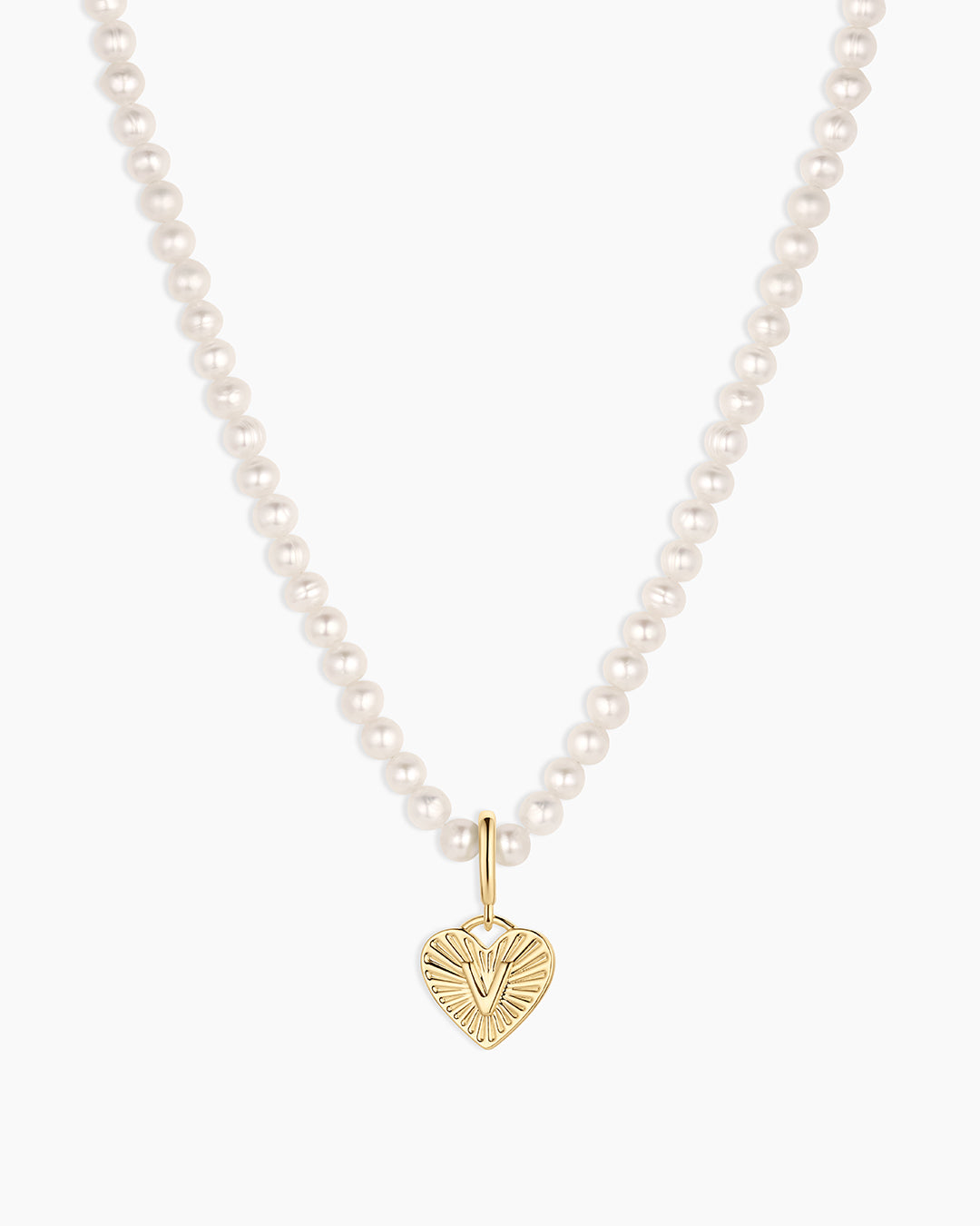 Vintage Heart Alphabet Charm Necklace