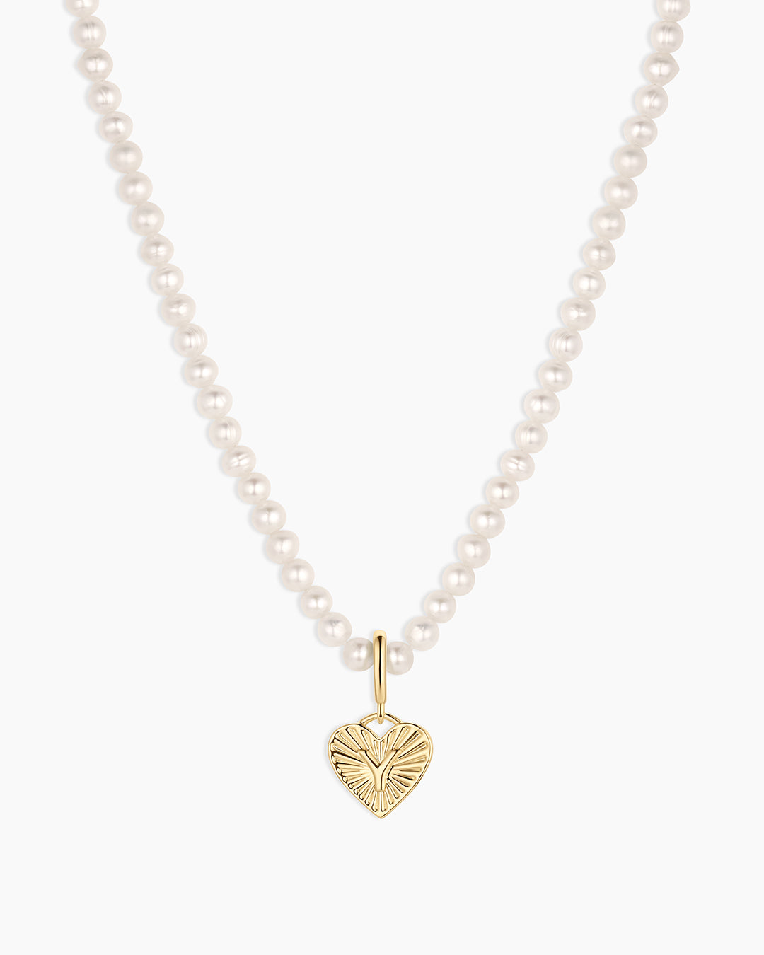Vintage Heart Alphabet Charm Necklace