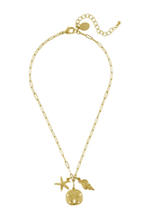 Susan Shaw Sand & Sea Paperclip Necklace