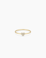 Diamond Pavé Heart Ring