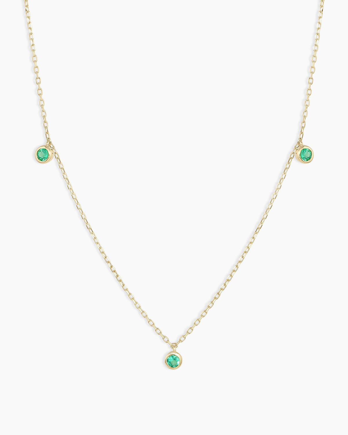 Classic Emerald Trio Necklace