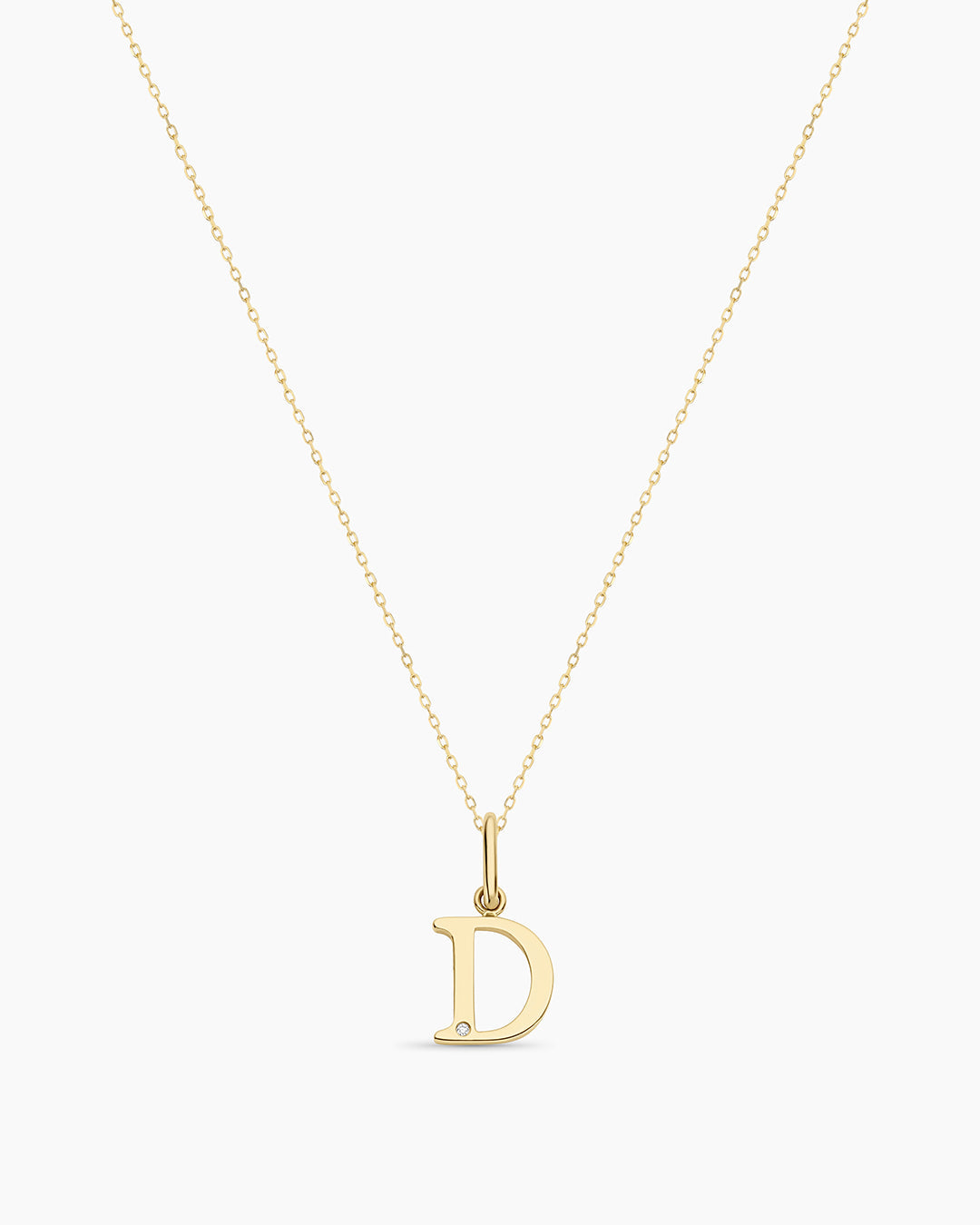 Diamond Vintage Alphabet Charm Necklace