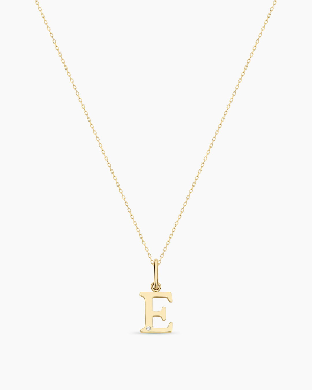 Diamond Vintage Alphabet Charm Necklace