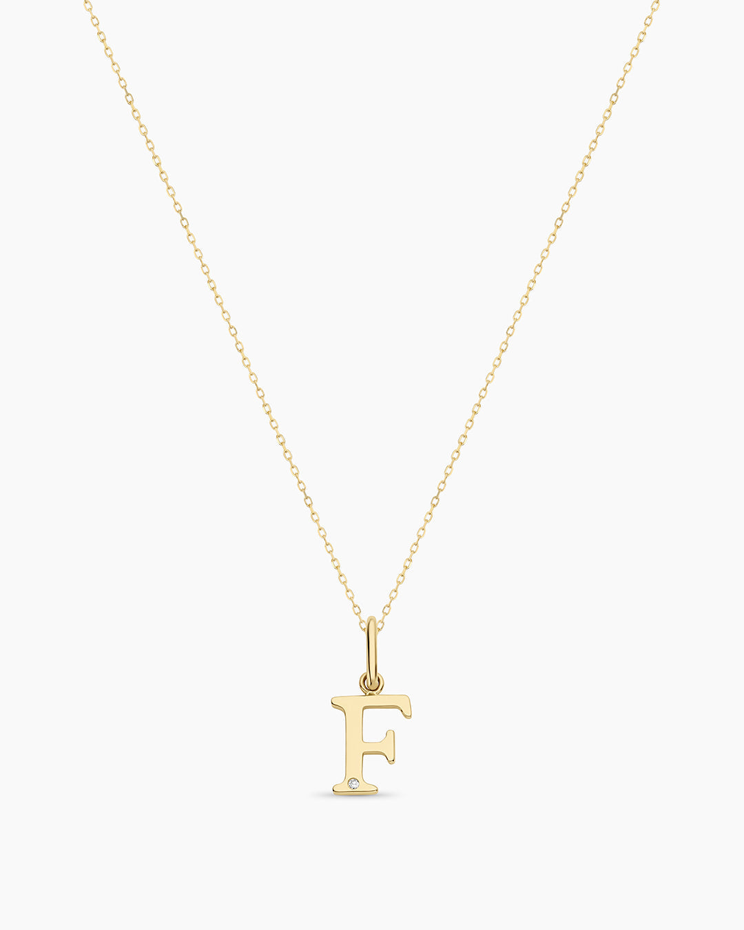 Diamond Vintage Alphabet Charm Necklace