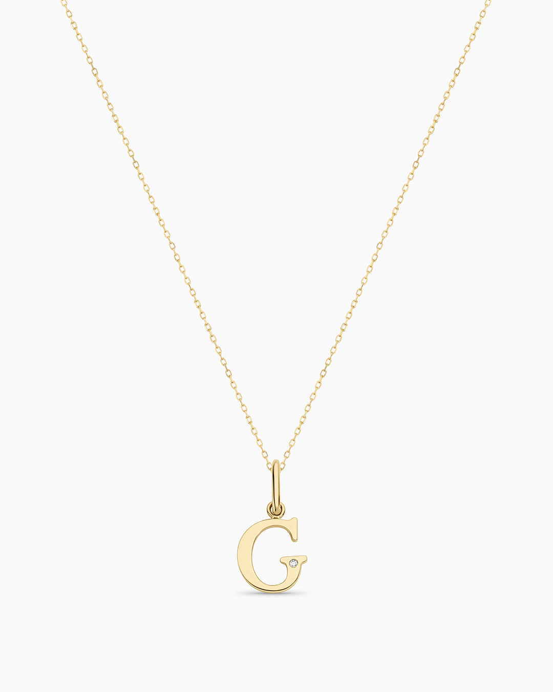 Diamond Vintage Alphabet Charm Necklace