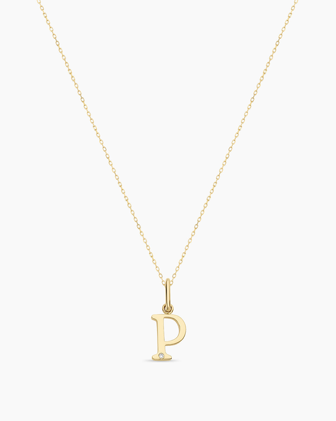 Diamond Vintage Alphabet Charm Necklace