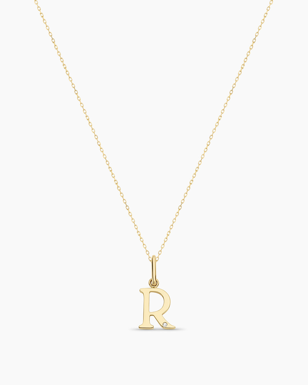 Diamond Vintage Alphabet Charm Necklace