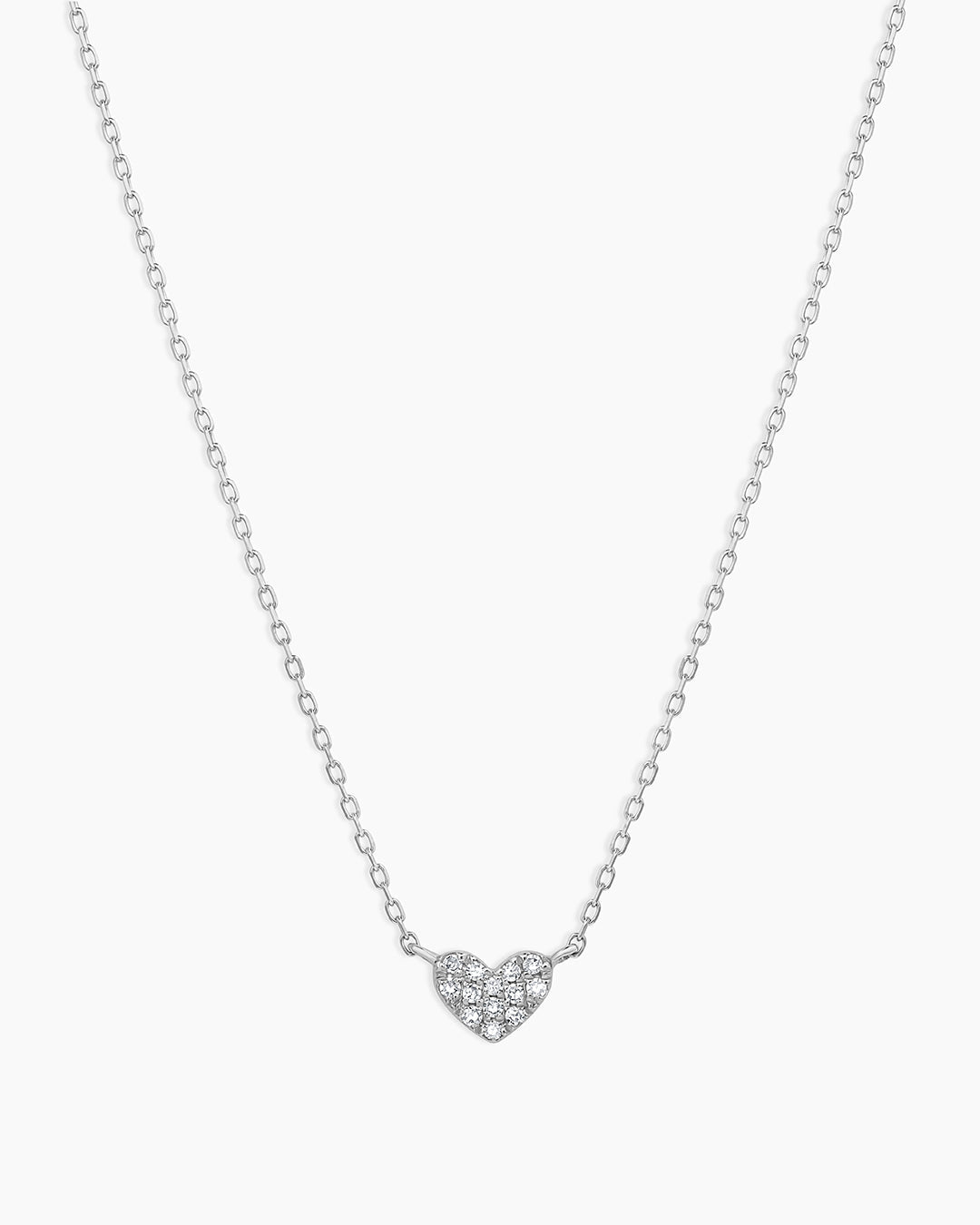 Diamond Pavé Mini Heart Necklace