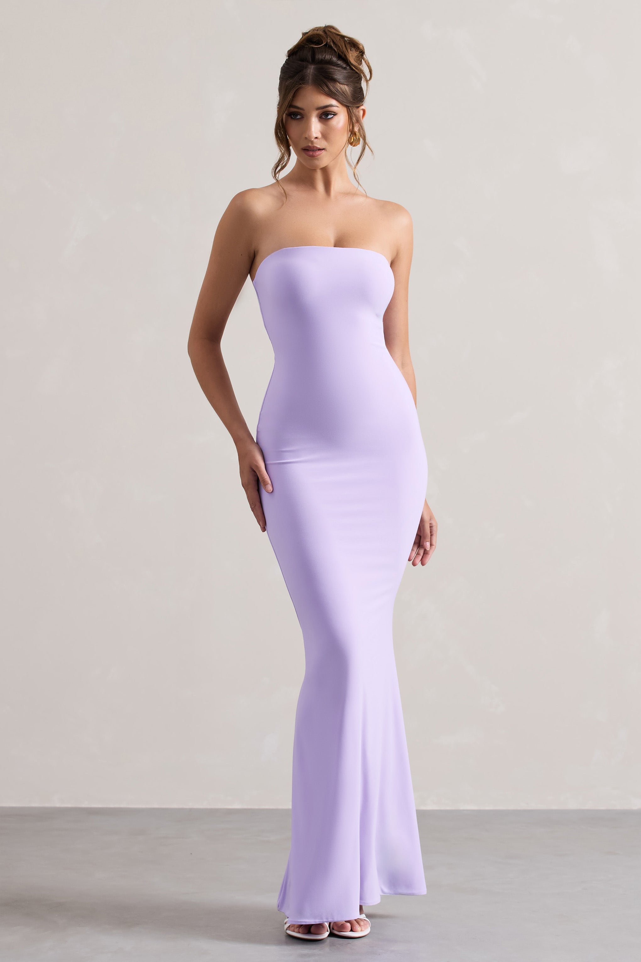 Ceremony | Lilac Bandeau Fishtail Maxi Dress