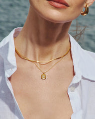 April Birthstone Pendant Necklace | 18k Gold Vermeil/Crystal