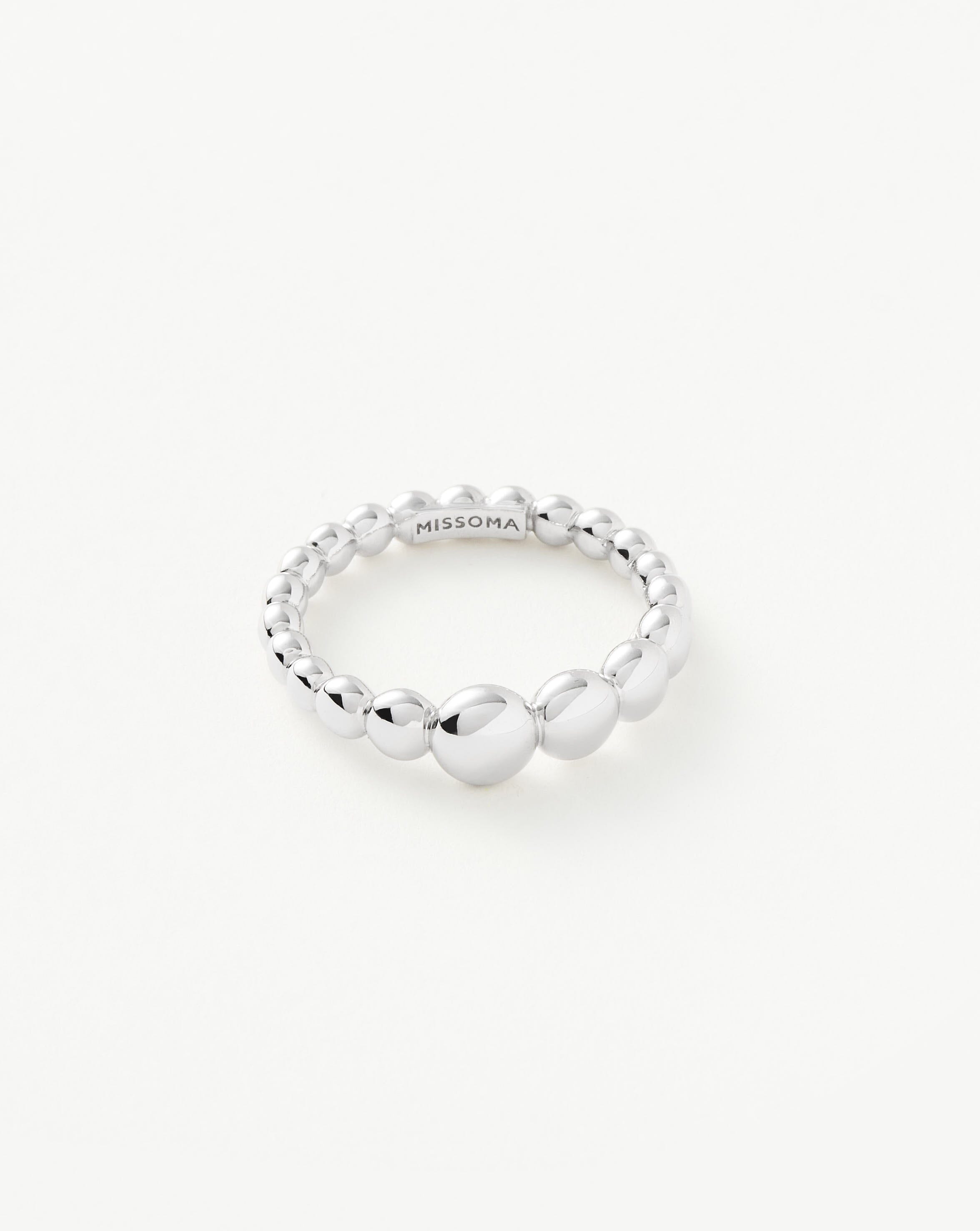 Beaded Stacking Ring | Sterling Silver