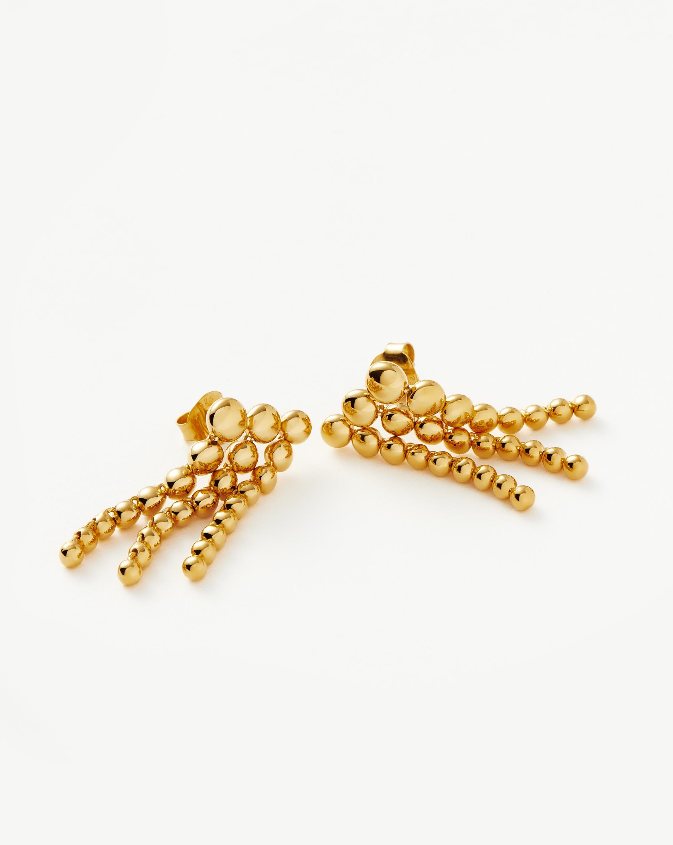 Beaded Waterfall Drop Earrings | 18k Gold Vermeil