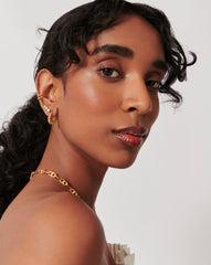 Triple Stone Stud Earrings | 18k Gold Vermeil/Cubic Zirconia