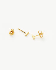 Bar Stud Earrings | 18k Gold Vermeil