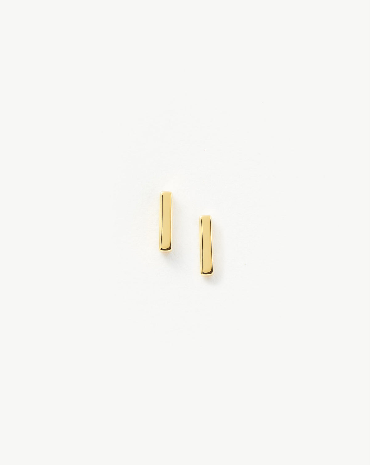 Bar Stud Earrings | 18k Gold Vermeil