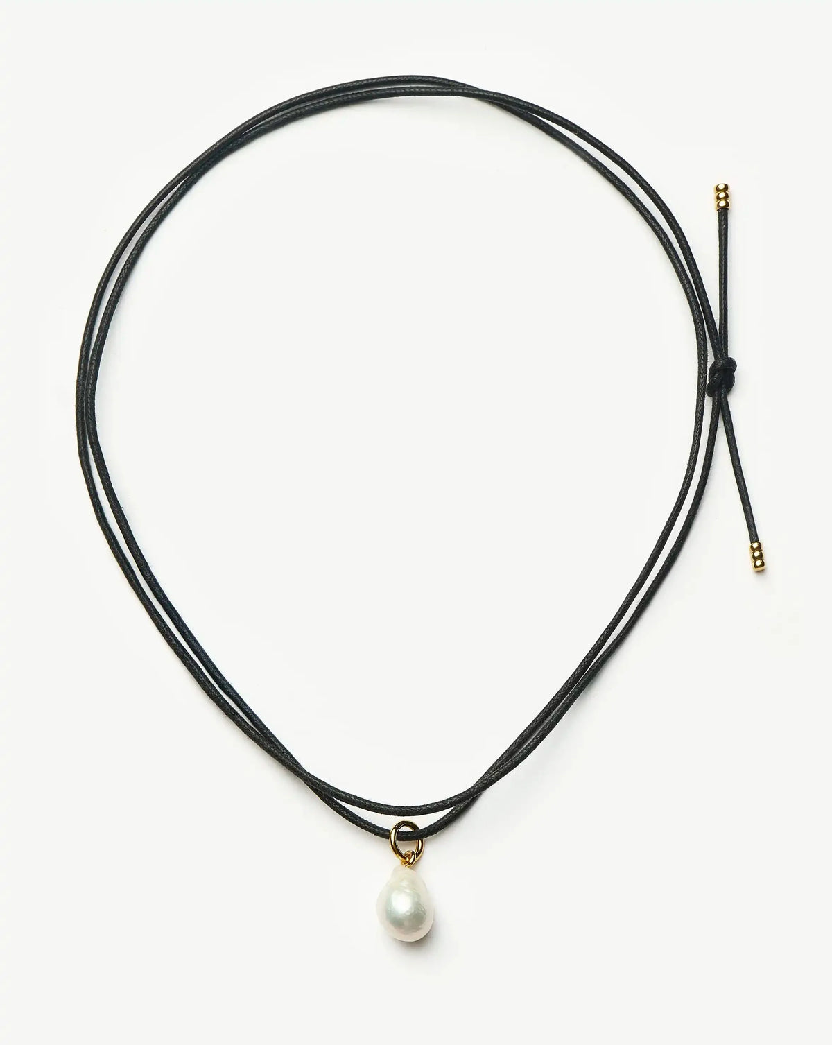 Baroque Pearl Cord Necklace | 18k Gold Vermeil/Pearl