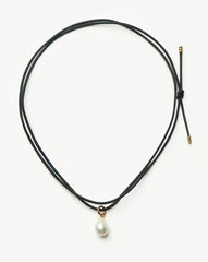 Baroque Pearl Cord Necklace | 18k Gold Vermeil/Pearl