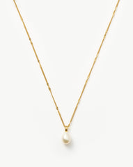 Baroque Pearl Twisted Chain Necklace | 18k Gold Plated Vermeil/Pearl