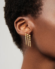 Beaded Waterfall Drop Earrings | 18k Gold Vermeil