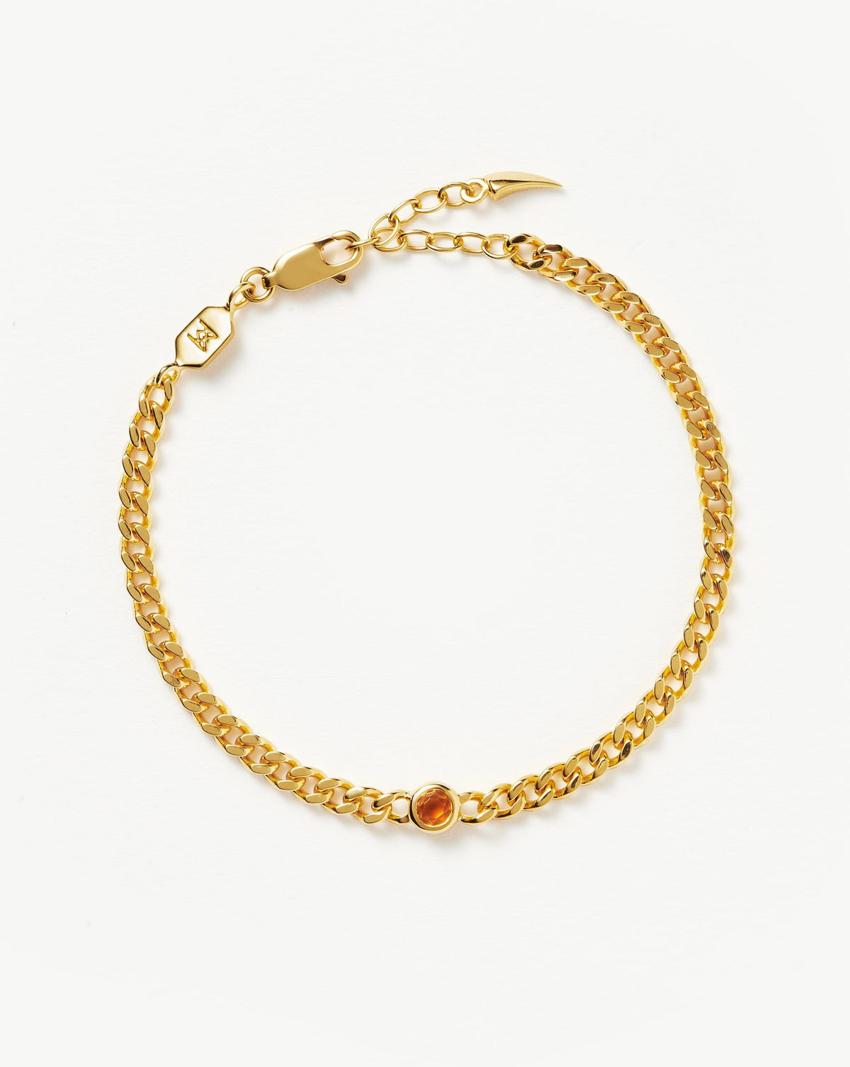 November Birthstone Chain Bracelet | 18k Gold Plated Vermeil/Citrine