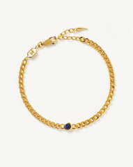 September Birthstone Chain Bracelet | 18k Gold Plated Vermeil/Lapis