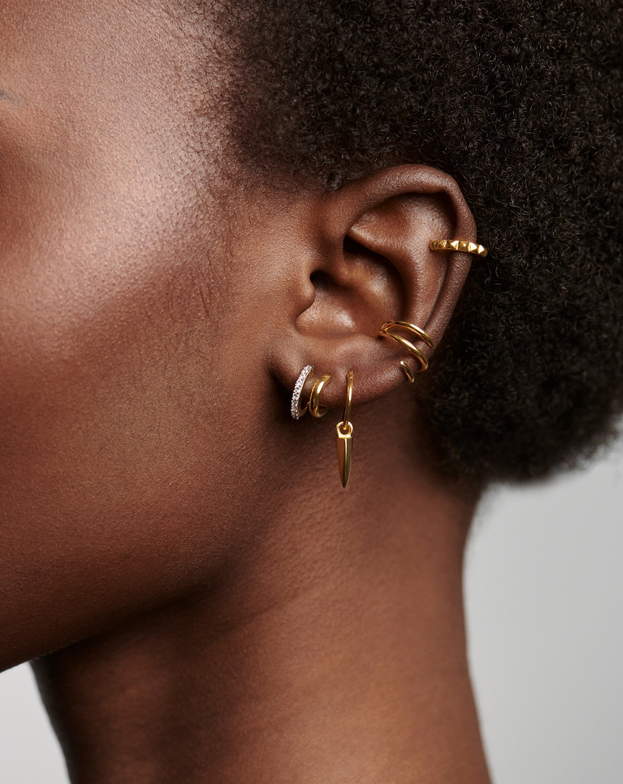 Classic Double Huggies | 18k Gold Vermeil/Cubic Zirconia