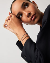 Classic Tennis & Snake Chain Bracelet Set | Sterling Silver