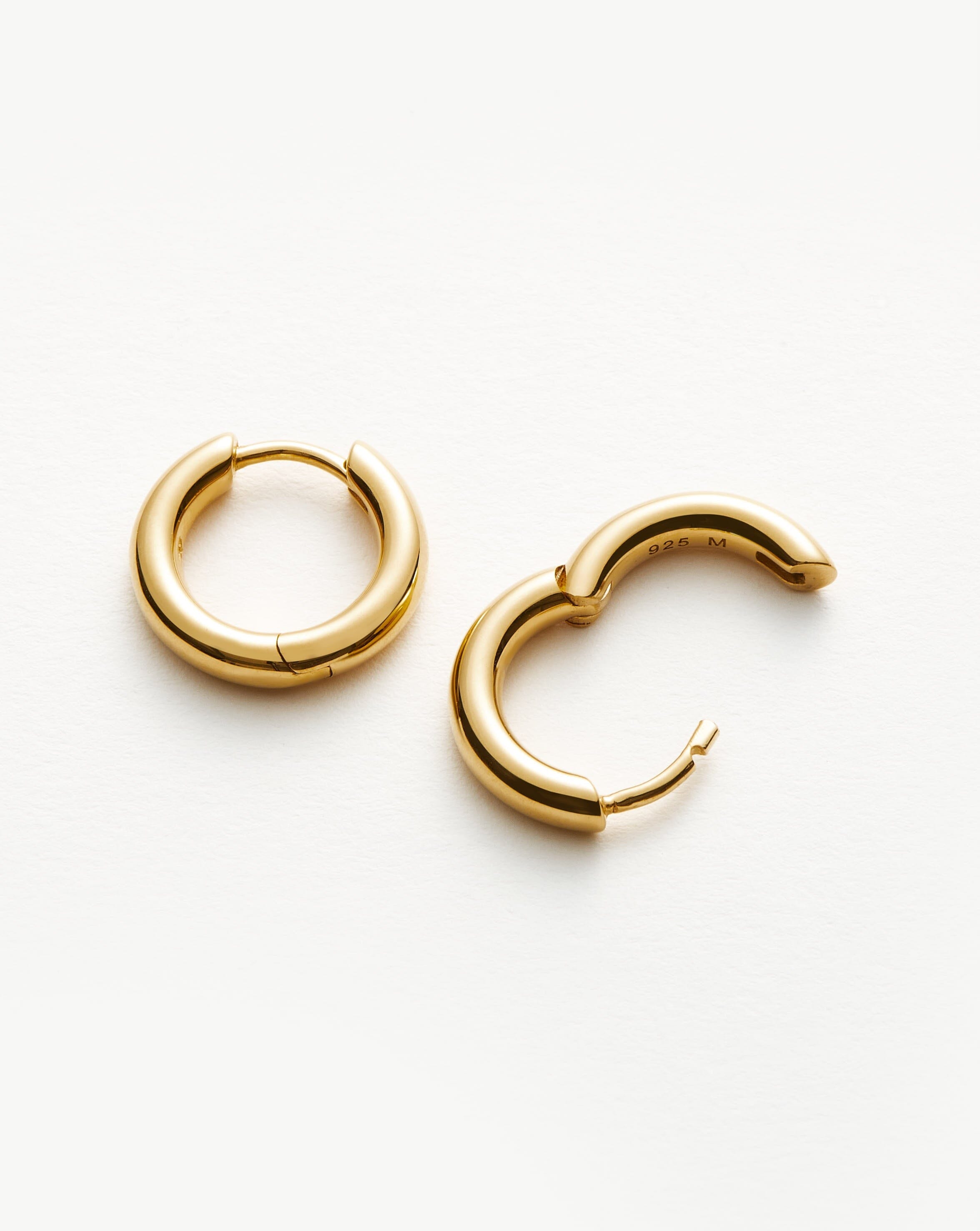 Classic Tunnel Mini Hoop Earrings | 18k Gold Plated